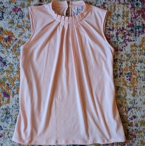 Elle Women's Pink Sleeveless Dress Shirt, Size Small